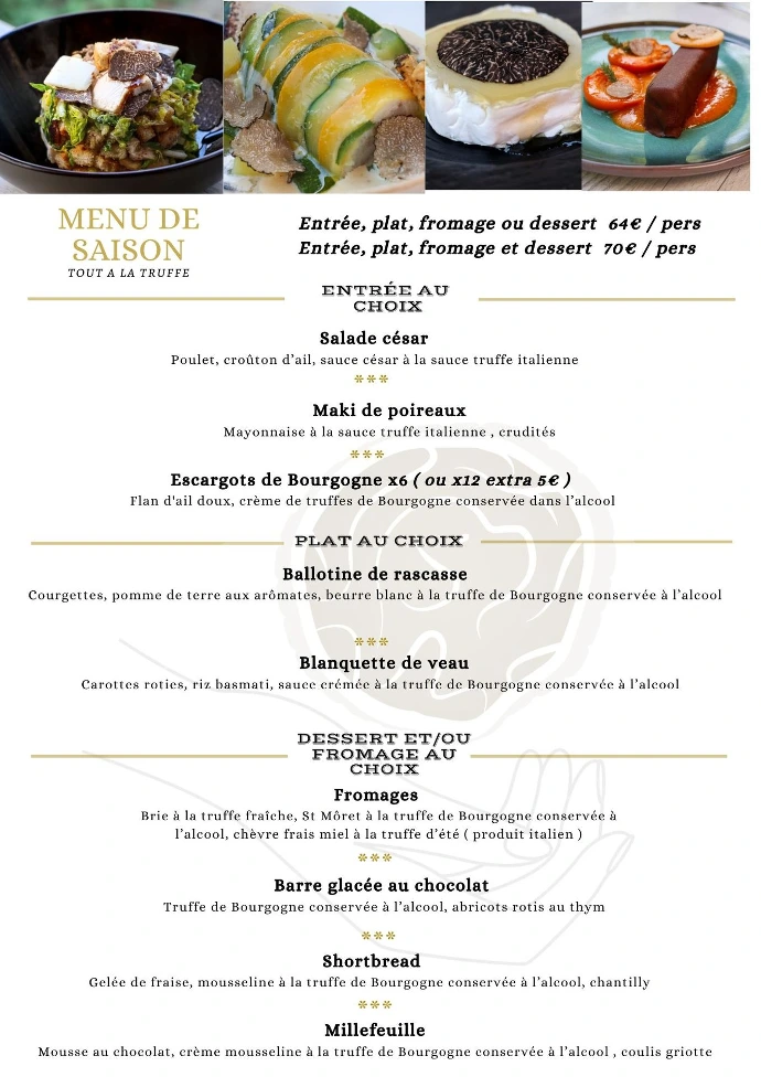 Menu été 2026