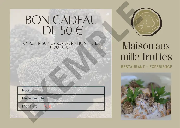 Bon Cadeau - VALEUR 50,00€